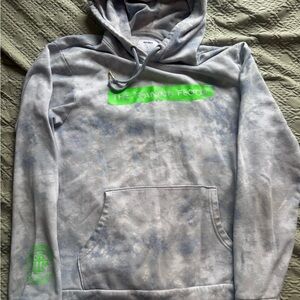 The Training Floor Light Gray Tie-Dye Pullover Hoodie Mens L